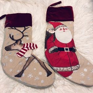 NIP Wondershop Santa & Reindeer Stocking S…